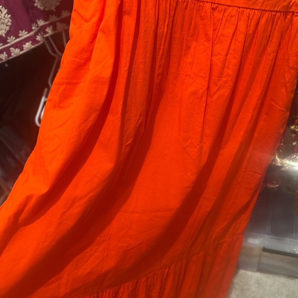 LOFT Bright Orange Maxi Dress